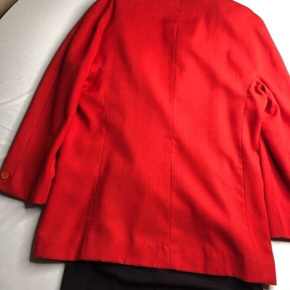 Ronni Nicole Skirt Set - Red Long Sleeve Blazer, Black Sleeveless Dress - Picture 5 of 12